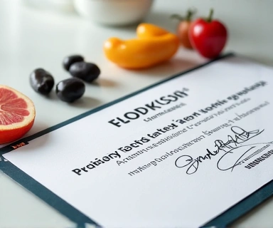 Certyfikat ukończenia warsztatów z planowania jadłospisów dla osób z nietolerancjami pokarmowymi.